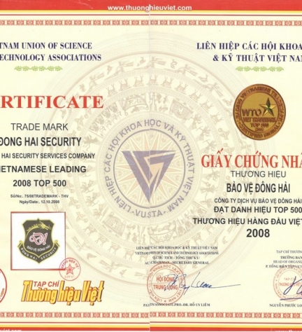 Chứng nhận Thương hiệu khách hàng yêu thích năm 2014